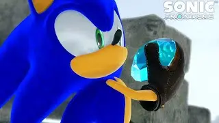 collecting the cyan chaos emerald - Sonic Frontiers