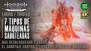 Horizon Zero Dawn Remastered | Logro / Trofeo: 7 tipos de m&aacute;quinas saboteadas (Sabotear 7 m&aacute;quinas)