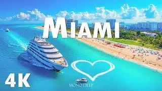 Miami 4K Drone Footage | Iconic Skyline, Crystal Beaches & Vibrant City Vibes with Deep House Chill
