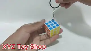 Rubiks Cube White Keychain