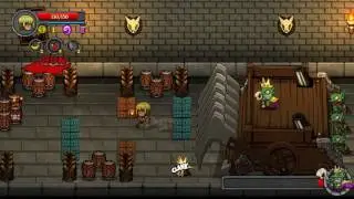 Steam Lost Castle gameplay, till wave 2 boss, beat King of Goblin, lost against Big Head