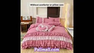 #PrincessStyleBedding #LaceDuvetCover | 4-Piece Skin-Friendly Brushed Duvet Cover Set #viralshorts