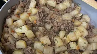 Как приготовить карне молида кон папас! | ПРОСТОЕ И ВКУСНОЕ БЛЮДО НА ОДНОЙ СКОВОРОДЕ | Говяжий фа...