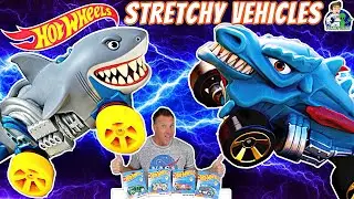 Эластичные машинки Hot Wheels: Sharkruiser, Crocrod Dragon, Blaster и Speed ​​Spider.