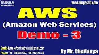 AWS (Amazon Web Services) tutorials || Demo - 3 || by Mr. Chaitanya On 21-01-2026 @6PM (IST)
