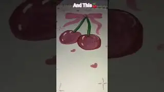 Cute Cherry & Bow Combos🎀🍒 #art #drawing #diy #artandcraft #satisfying #bowart#fypviral#cherry
