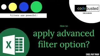Advanced Filter option in Excel || Basic to Advance Microsoft Excel