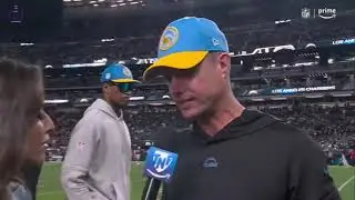 Brandon Staley Halftime Interview Down 42-0 vs Raiders