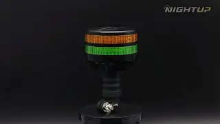 Nightup HY-417H,DUAL COLOR AMBER+GREEN,NEWEST DESIGNED BEACON LIGHT,12-24V,CE, UKCA, R10, R65 , SAE