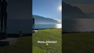 Switzerland 🇨🇭 Beautiful sunny lake view