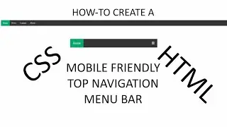 How-to Mobile Friendly Responsive Top Navigation HTML and CSS