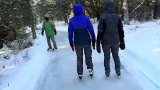 Skating through the Forest in a Winter Wonderland