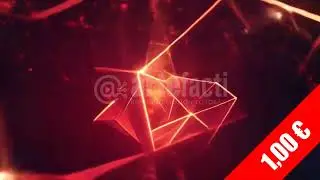 Glowing Polygon Shards HD Stock Footage &ndash; Fiery Fragments