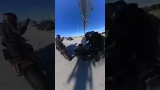 Noob biker crashed at a group ride 😭 #motorcycle #riders #accidents