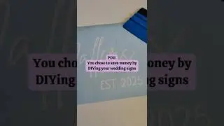 POV: You saved money DIYing your wedding signs 🤵👰💍 #diyweddingdecor #customdecals  #budgetwedding
