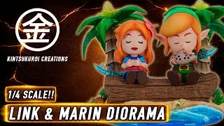 [RESIN 1 MIN REVIEW] LINK & MARIN DIORAMA | ZELDA LINK'S AWAKENING REVIEW