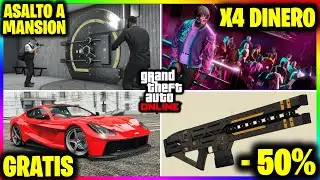 NUEVA ACTUALIZACION! ASALTO a la MANSION! X4 DINERO! CLUB con BONUS! COCHAZO GRATIS! GTA Online
