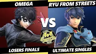 4o4 Weekly 80 LOSERS FINALS - omega (Joker) Vs. Ryu from Streets (Marth) Smash Ultimate - SSBU
