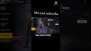 New tattoo Body  in free fire .  #shorts  #shortbeta  #shots
