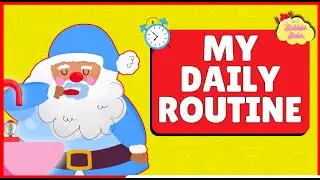 Daily Routine Song with Santa | Build Good Habits - Wake up, Brush Teeth@kidsGobbleGala