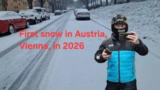 First snow in @Austria, Vienna, in 2026☁️☁️☁️