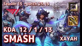 【KRサーバー/C1】T1.EA Smash ザヤ(Xayah) VS NS Jiwoo ルシアン(Lucian) BOT - Patch25.14 KR Ranked【LoL】