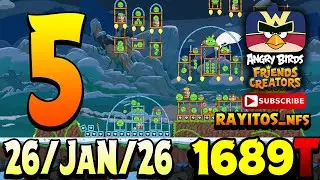 Angry Birds Friends Level 5 Tournament 1689 Highscore POWER-UP walkthrough