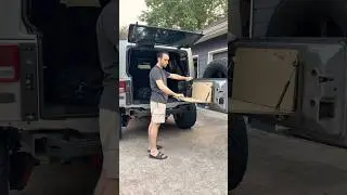 You won&rsquo;t believe! Just a 15-minute #JeepWrangler JK upgrade. The extra-large tabletop for #camping!