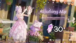 Infinity Nikki: Courtyard Flowers outfit pulls - Ability test - Glow Up cost