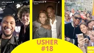Usher with Beyonce at the HANDS OF STONE movie premiere - snapchat - august 22 2016