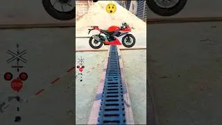 TOY Locomotive Express Train VS Super Bikes rail crossing accident