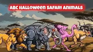 ABC Halloween Safari Animal Sounds Song | Nursery rhymes | LittleKidsTV