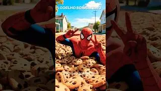 A cidade inteira foi invadida por uma enchente de bolachas de chocolate! #marvel  #homem-aranha