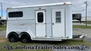1999 Adam 2 Horse Trailer, Slant Load, Rear Ramp, Dressing Room, Very Handy! 🐎🐎