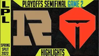 RNG vs TES Highlights Game 2 | Semi-final LCS Playoffs 2022 | Royal Never Give Up vs TOP Esports G2