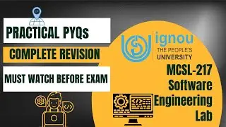 MCSL-217 Software Engineering Lab Revision | IGNOU MCA_NEW | Viva Questions & Solved Lab