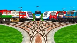 NINE TRAINS CROSSING BY CRAZY DIDMOND RAILROAD RISKY TRACKS ll Diesels and Eclectic train crossing 