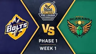 SMITE Pro League Phase 1 Week 1 Olympus Bolts vs Solar Scarabs