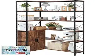 VEVOR 6 Tier Corner Bookshelf 70