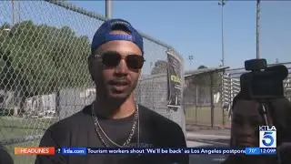 Dodgers star Mookie Betts gives out free turkeys, gift cards in South Los Angeles