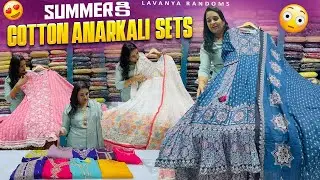 తక్కువ ధరల్లో Cotton Anarkali Sets | Most trending Summer special dresses with price Kphb #youtube