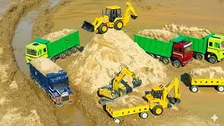 New JCB 3RD and New Tata truck fully loaded in jcb l jcb truck cartoon l JCB toys l truck cartoon 