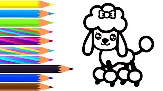 How to  Draw a Happy Poodle? - Step by Step Drawing - Drawing Games for Kids