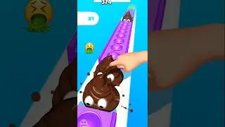 Hand touching Poop eggs, Pop Run 3D Game Lvl.374 #shorts #poprun3d #popit #games #gaming