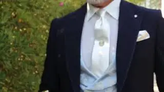 Dark blue italian tailored fit wedding morning suit Model 2764 Ottavio Nuccio Gala