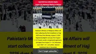 Hajj 2026 Dues Collection Begins August 5 for Registered Pilgrims in Pakistan
