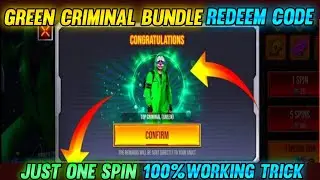 Green Criminal Bundle Redeem Code | Raider Spin Event Free Fire | Free Fire New Event | Ff New Event