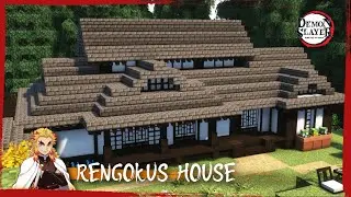 MINECRAFT | How to Build the Rengoku's house from Demon Slayer anime 👺(w/ Dawn of Time mod)