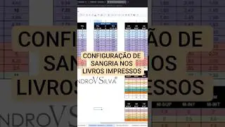 Configura&ccedil;&atilde;o de SANGRIA nos LIVROS IMPRESSOS #diagrama&ccedil;&atilde;odelivros