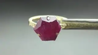 3.63 Carat Hand-Cut Ruby Ring in Yellow Gold